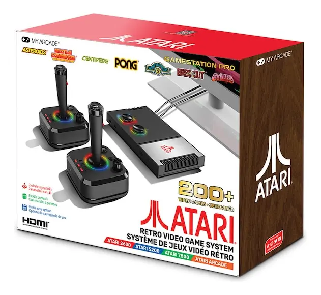 Consola Atari My Arcade GameStation Pro - Caja frontal con joysticks y juegos incluidos
