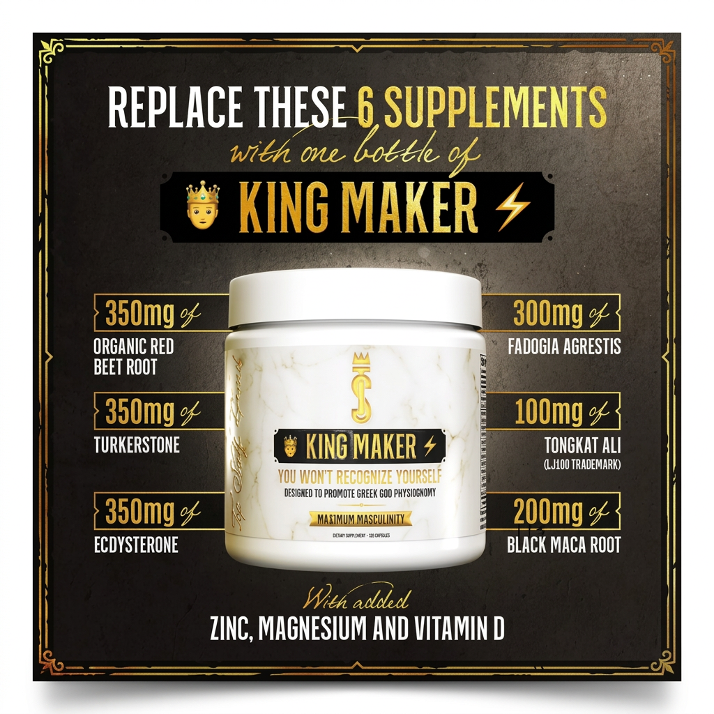 King Maker reemplaza 6 suplementos - ingredientes clave
