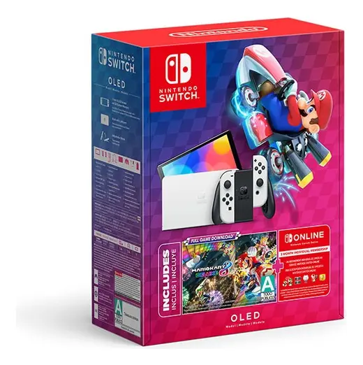 Nintendo Switch OLED Bundle Mario Kart 8 Deluxe - Caja del producto