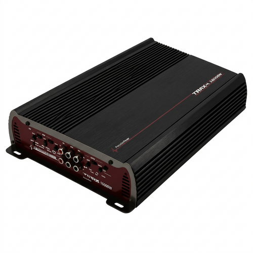 Amplificador Precision Power TRAX 4.16000 - Vista lateral con panel de control