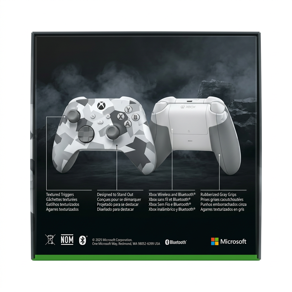 Control Xbox Storm Breaker - Agarres de goma traseros