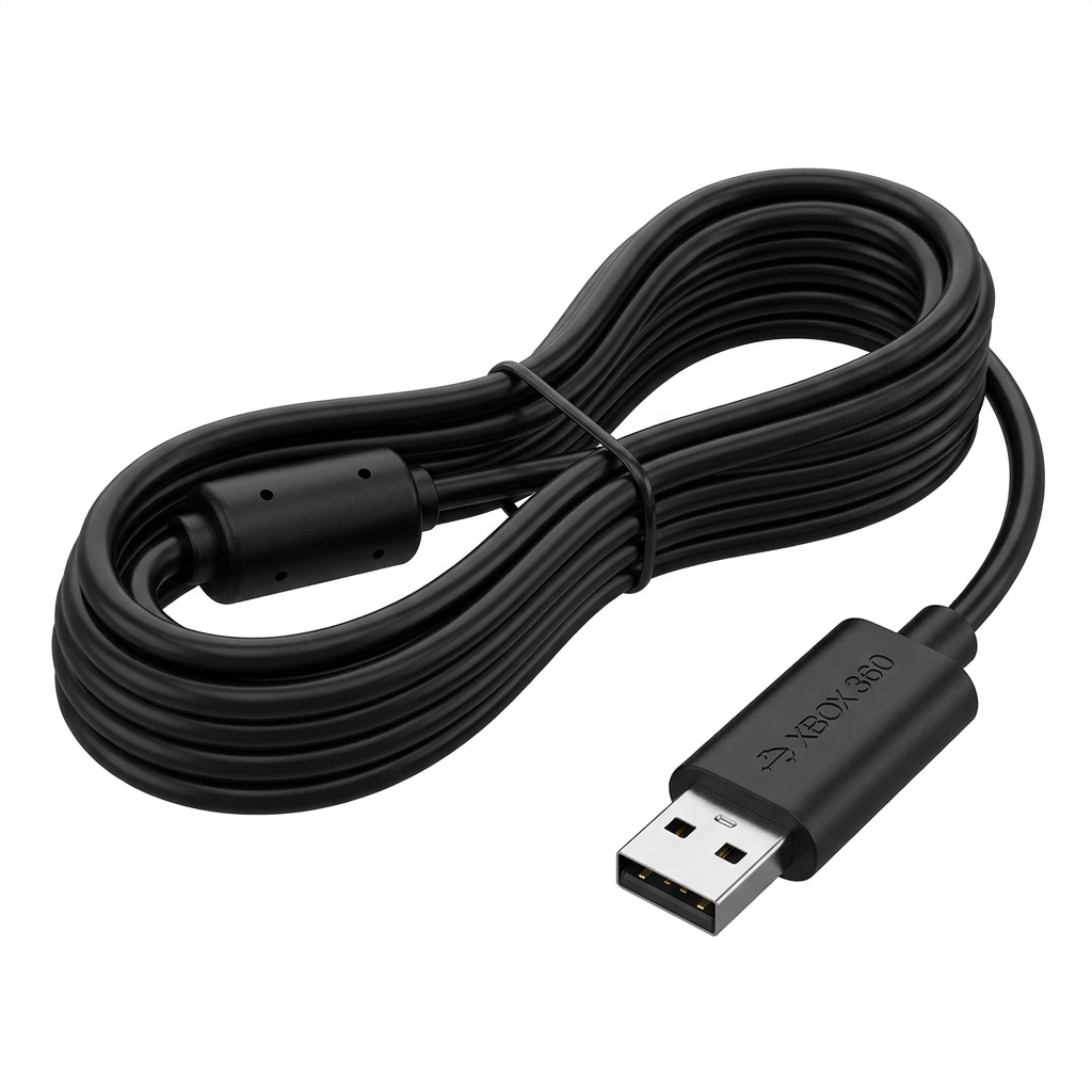 Control Alámbrico Negro Xbox 360 – Cable USB incluido