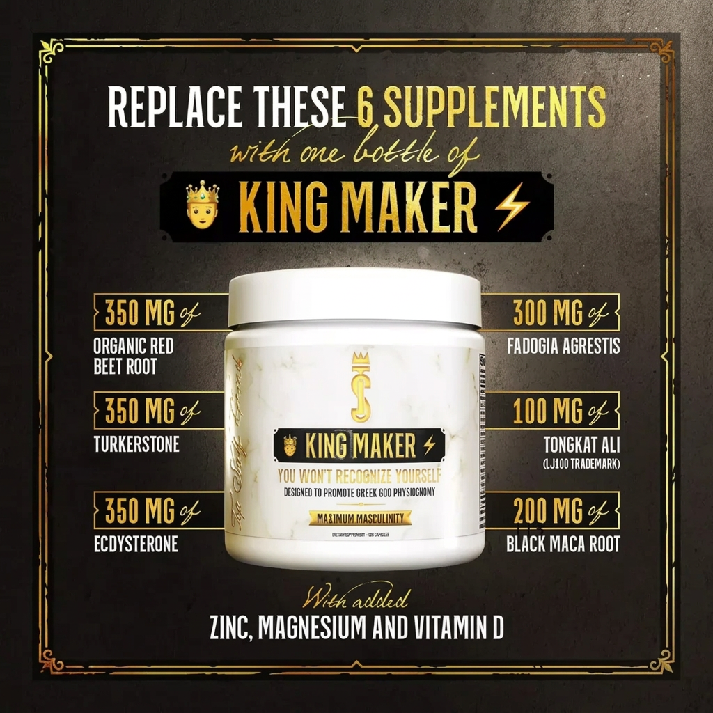 King Maker reemplaza 6 suplementos - ingredientes clave