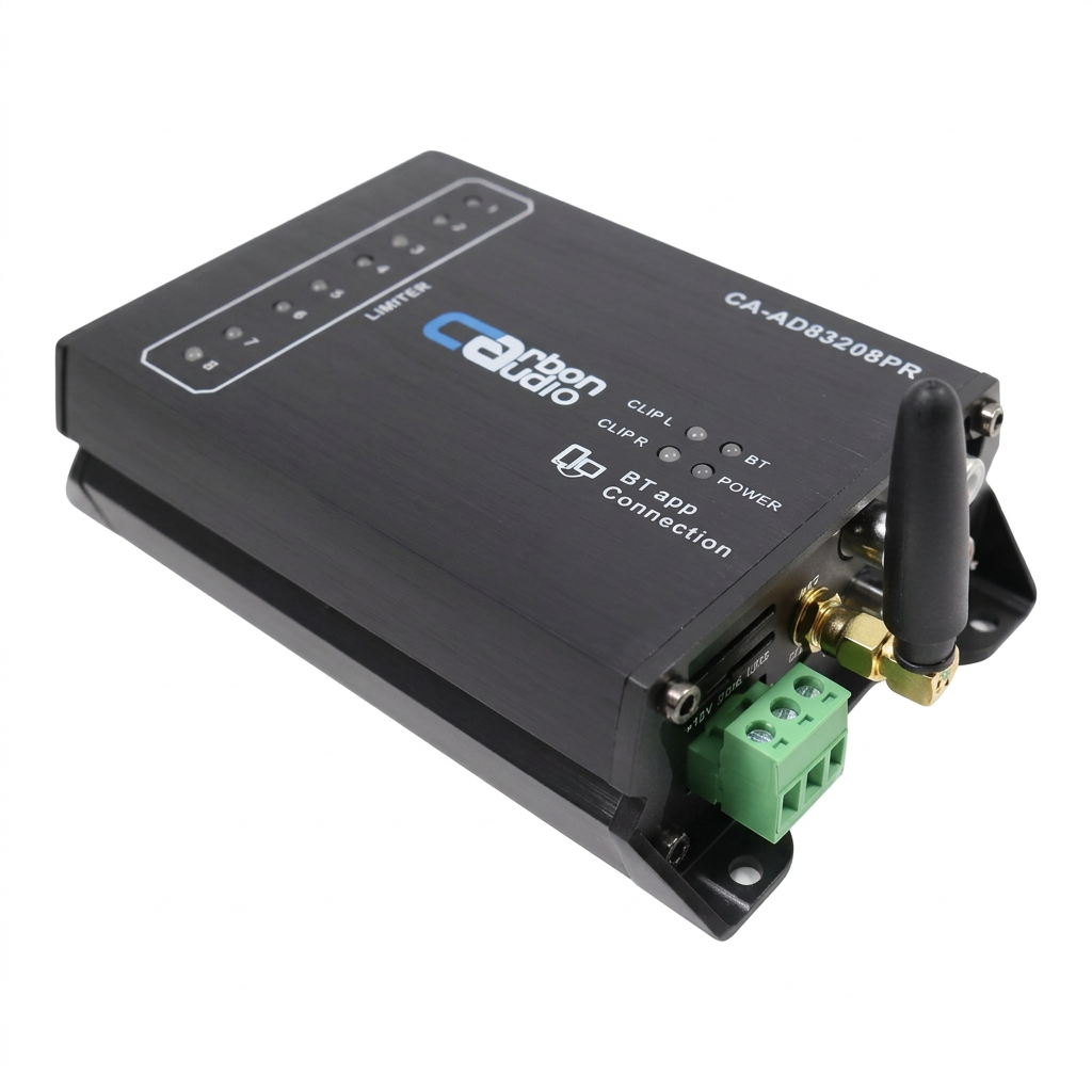 Carbon Audio CA-DS03208PR - Vista lateral con antena y conectores