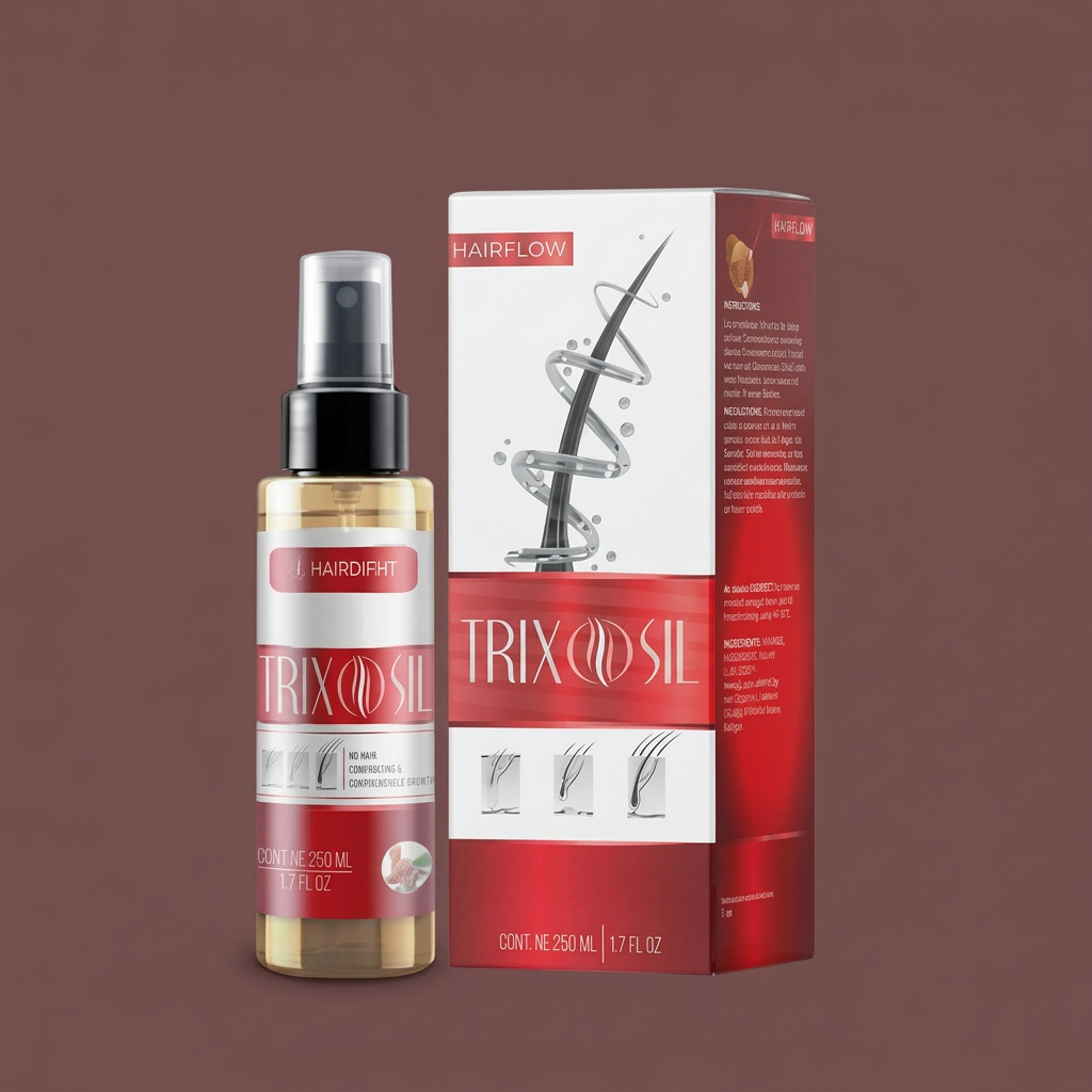 Trixosil spray capilar sobre fondo café