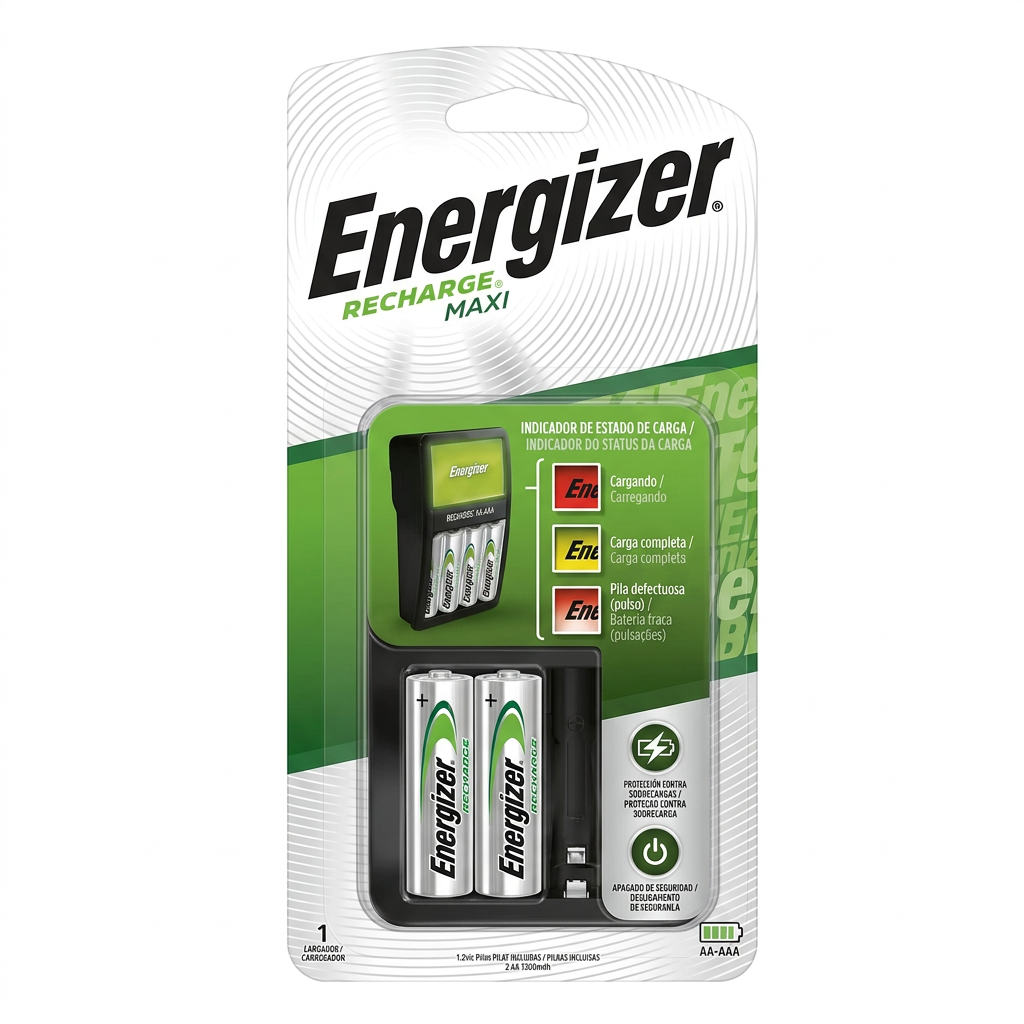 Cargador Energizer Recharge Maxi - Empaque lateral derecho