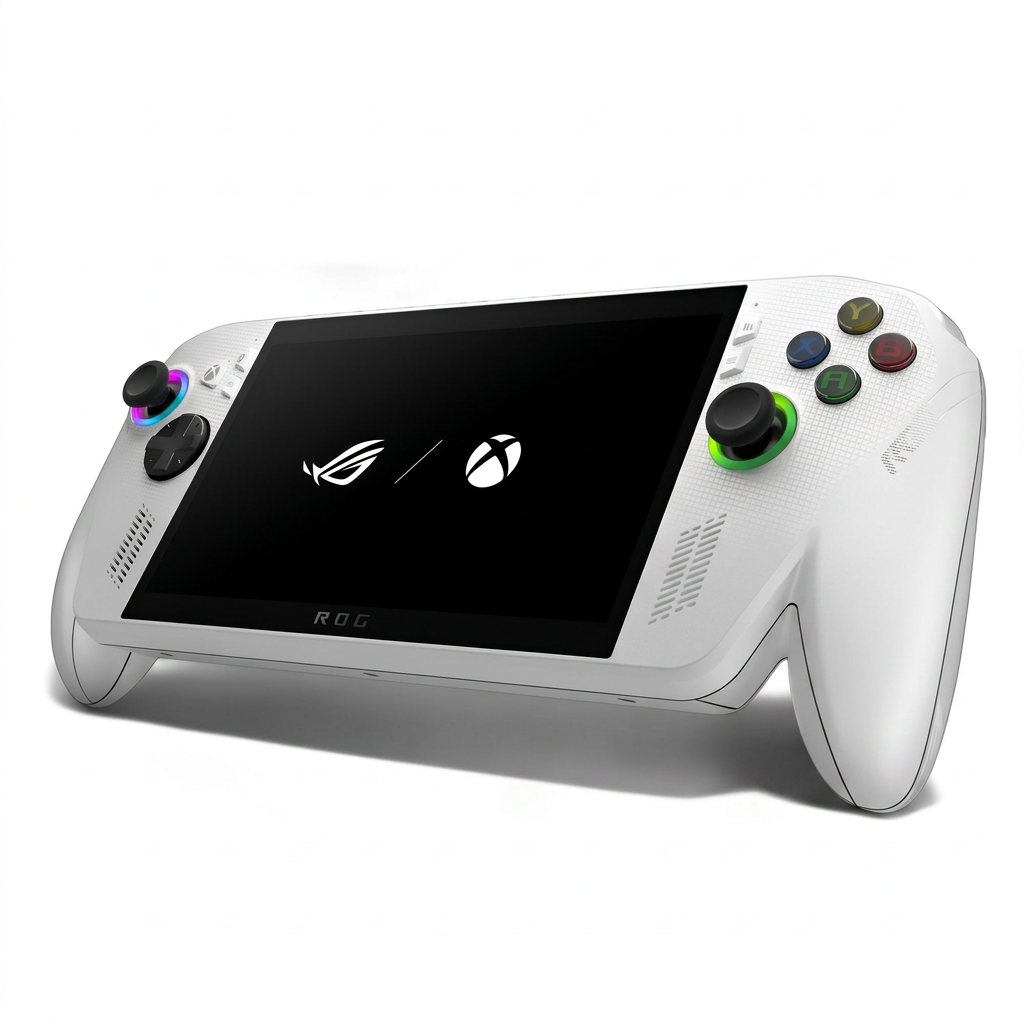 ASUS ROG Ally X Xbox Edition - Vista frontal con logos ROG y Xbox