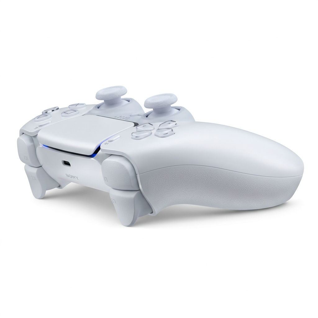DualSense Chroma Pearl - Vista lateral inferior